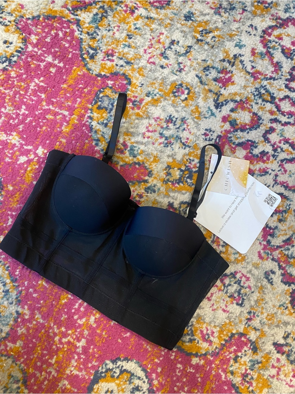 Chicwish Black Bustier Top